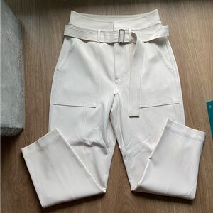 Banana Republic Off-White Belted Trousers